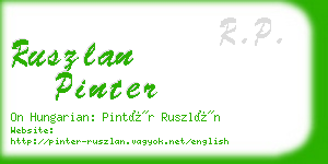 ruszlan pinter business card